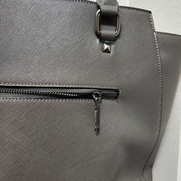 Umoda Gray Studded Laptop Bag Faux Leather - Picture 3 of 10